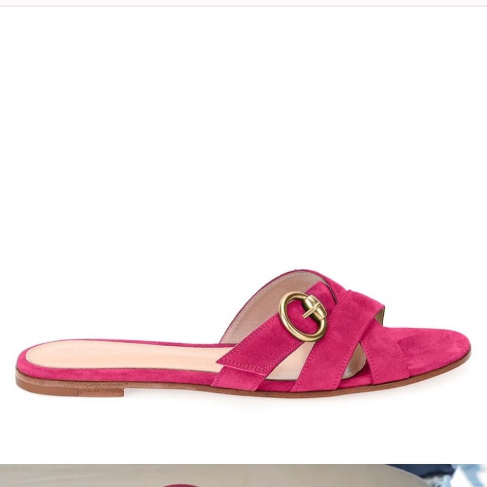 Gianvito Rossi crisscross suede sandals Sandal size 9 women Pink leather